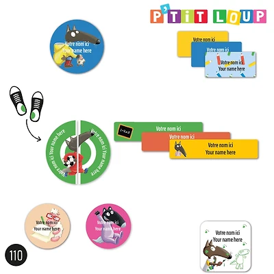 Daycare Name Labels - Little Wolf