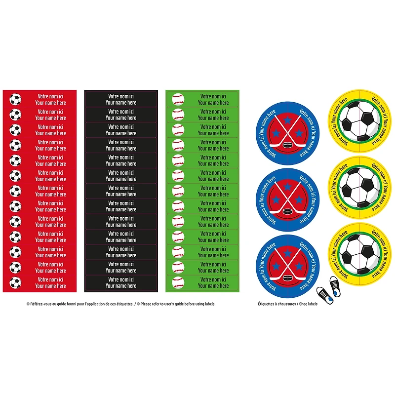 Daycare Name Labels - Sports