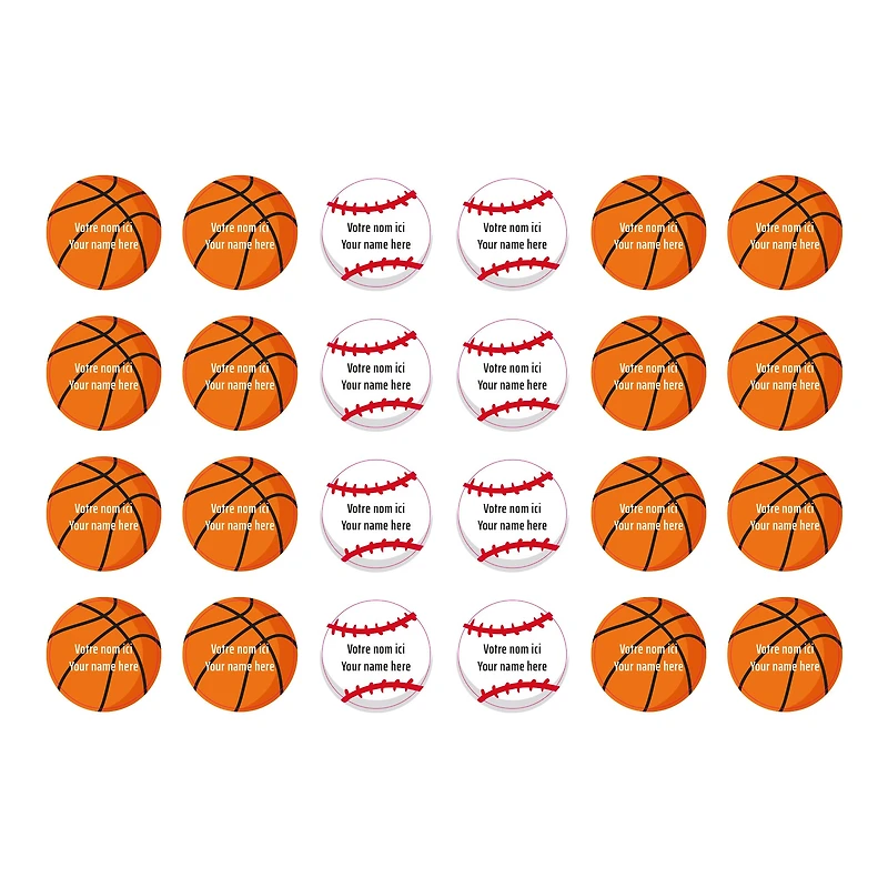 Daycare Name Labels - Sports