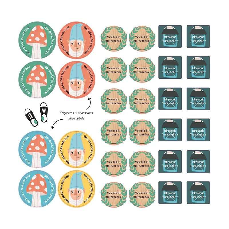 Étiquettes Essentiel - Gnomes