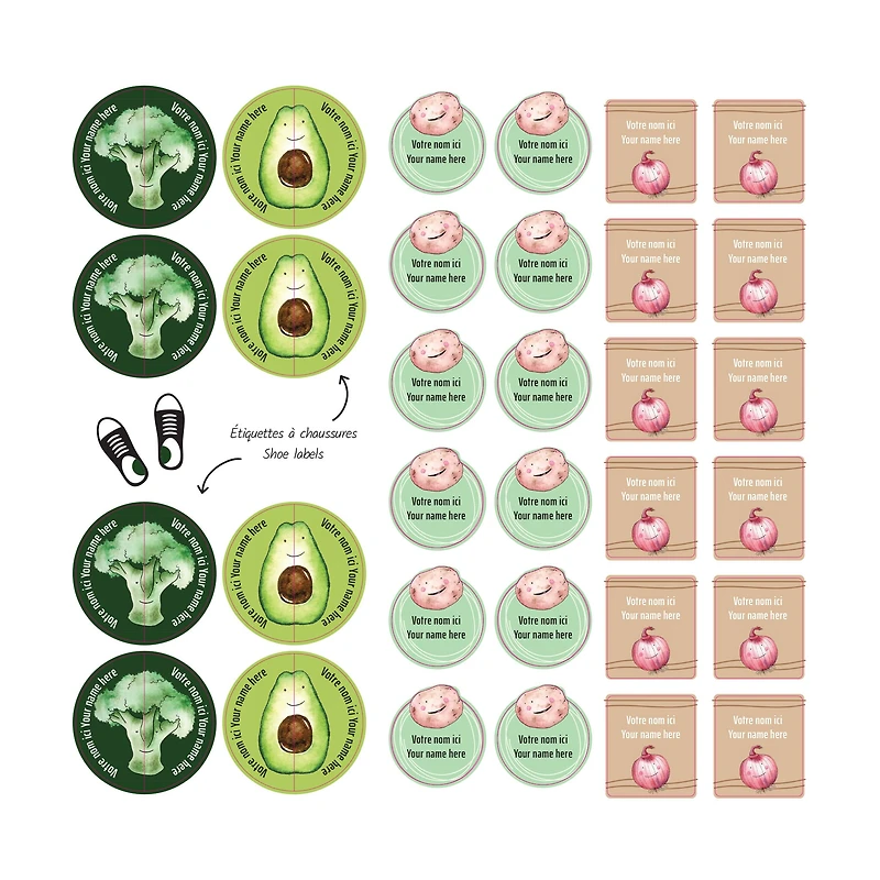Étiquettes Essentiel - Légumes
