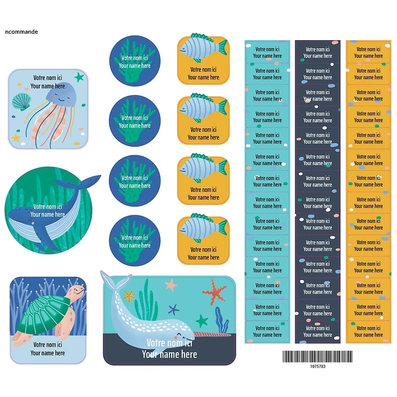 Essential Name Labels - Ocean
