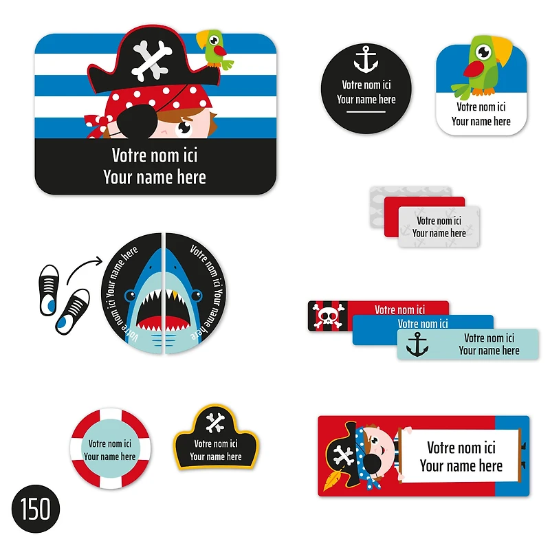 Essential Name Labels - Pirates