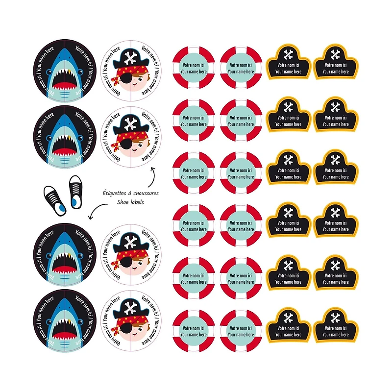 Essential Name Labels - Pirates