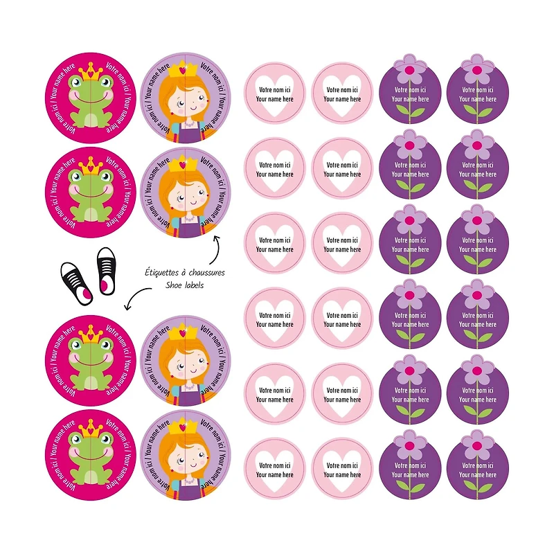 Étiquettes Essentiel - Princesses