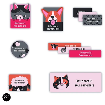 School Name Labels - Animals