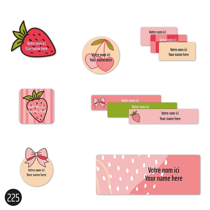 School Name Labels - Bows