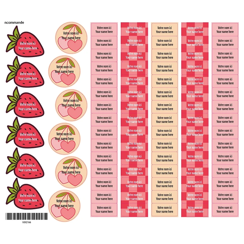School Name Labels - Bows