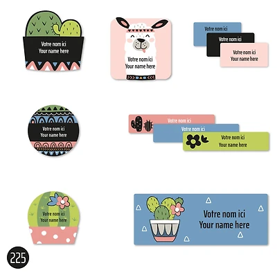 School Name Labels - Cactus