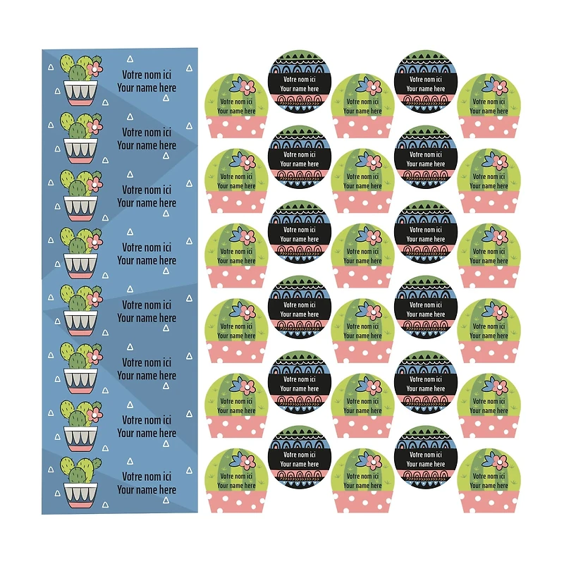 School Name Labels - Cactus