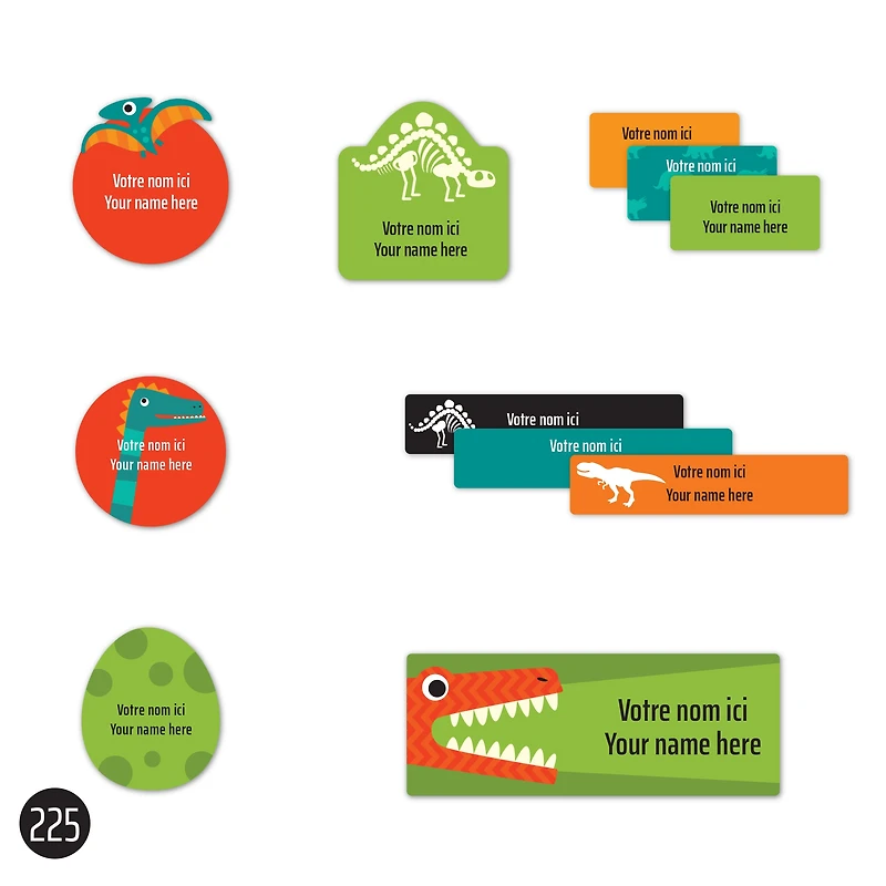 School Name Labels - Dinosaurs