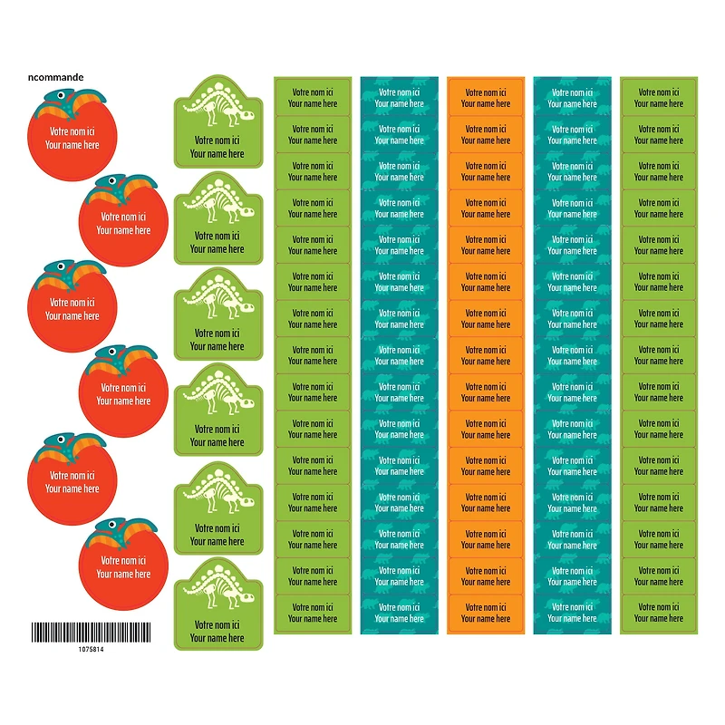 School Name Labels - Dinosaurs