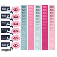 School Name Labels - Unicorns and Flowers