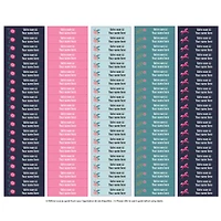 School Name Labels - Unicorns and Flowers