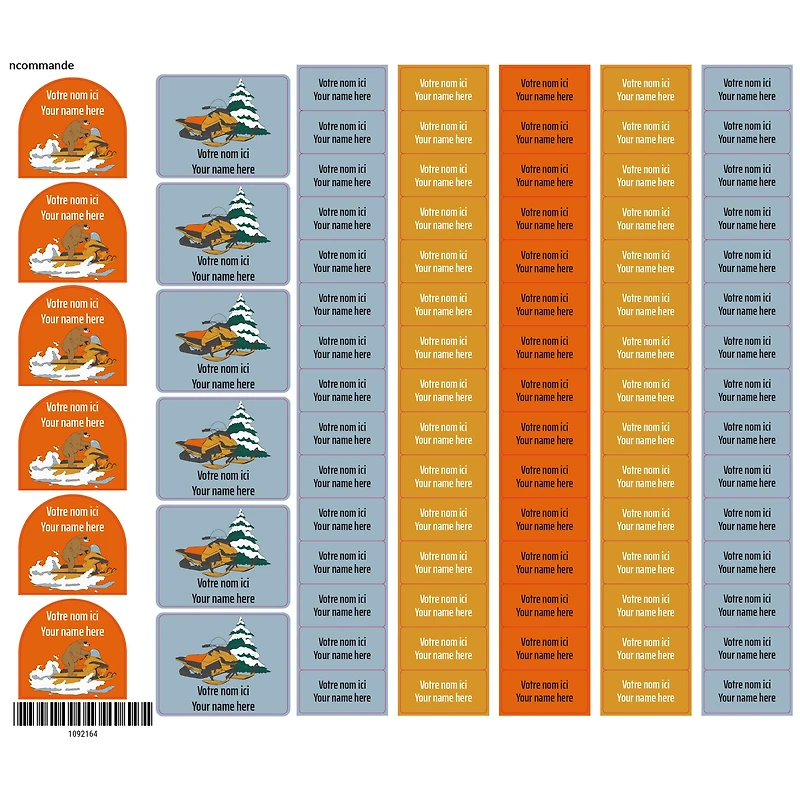 School Name Labels - Skidoo