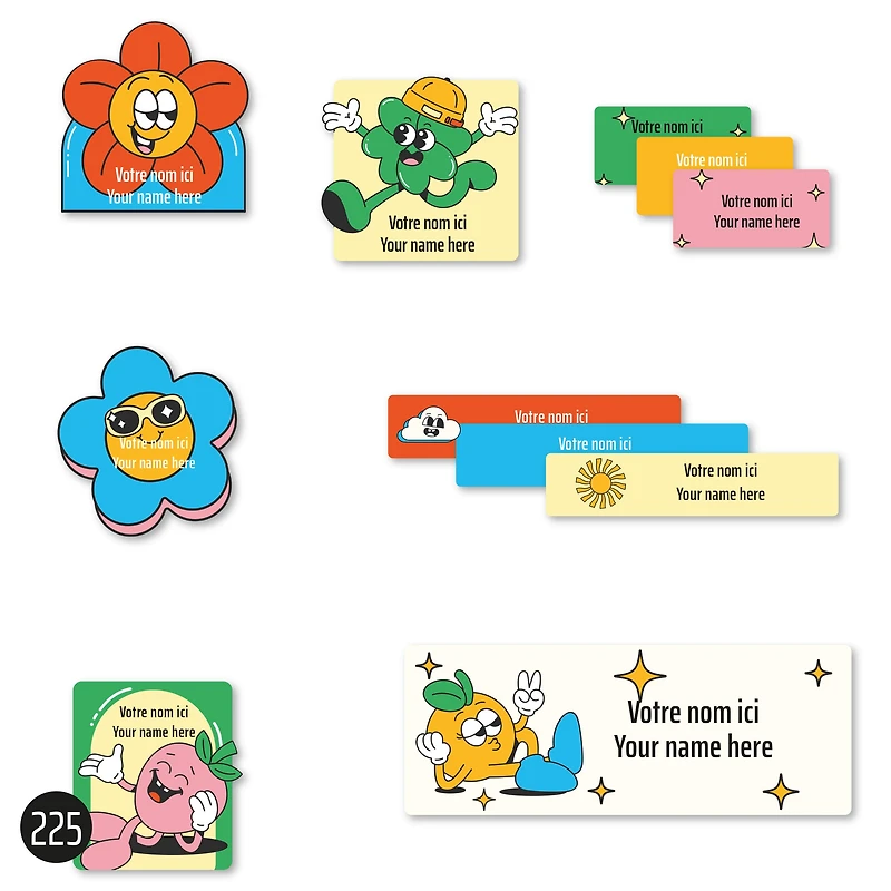 Étiquettes Scolaire - Rétro