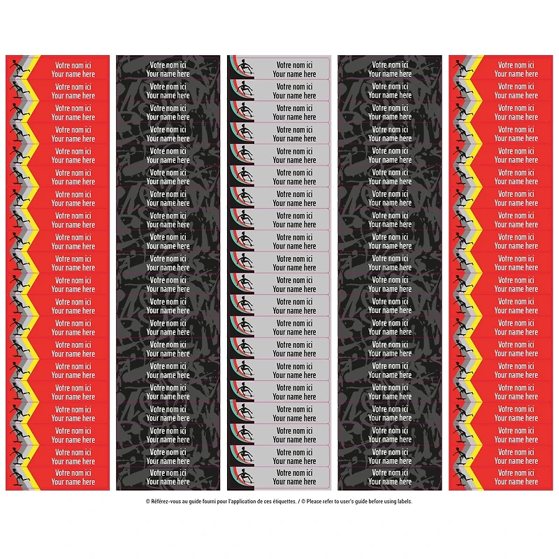 School Name Labels - Skateboard