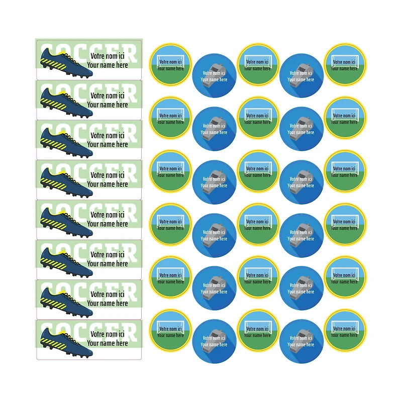 School Name Labels - Soccer
