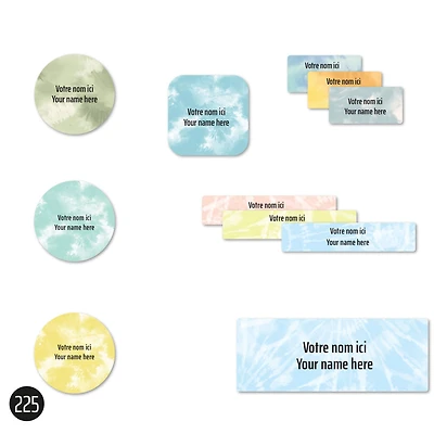 School Name Labels - Tie-Dye 2