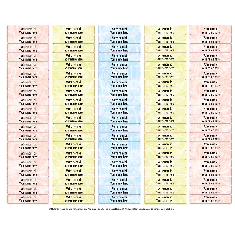 School Name Labels - Tie-Dye 2