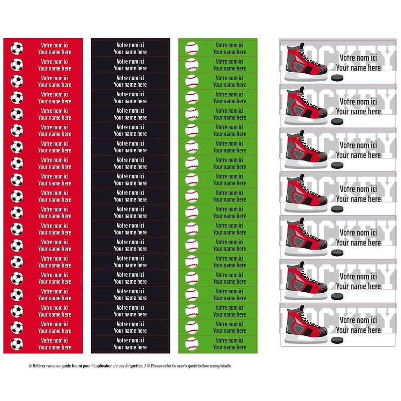 Essential Name Labels – Sports