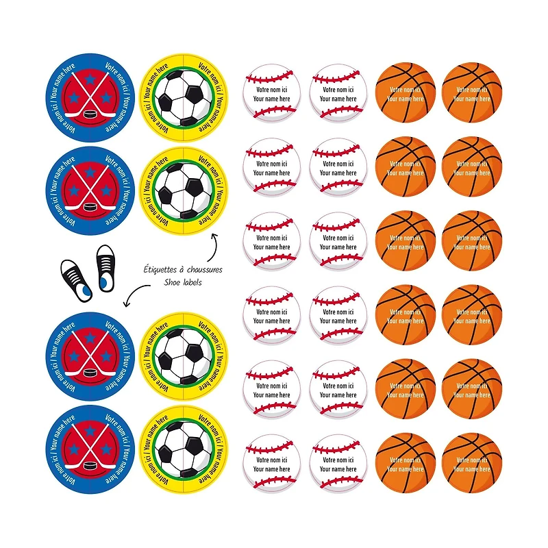 Essential Name Labels – Sports
