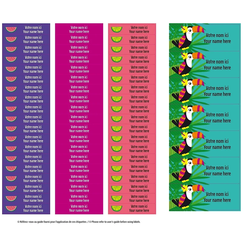 Étiquettes Essentiel - Tropical