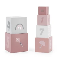 Blocs À Empiler Numéros - Rose
