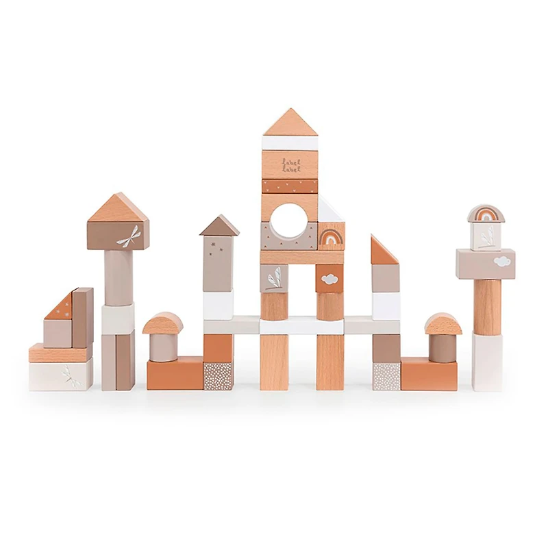 Wooden blocks 50 Pieces - Nougat