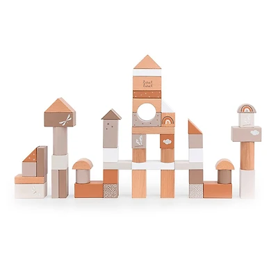 Wooden blocks 50 Pieces - Nougat
