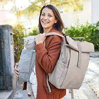 Sac à Couches à Dos Rolltop - Taupe