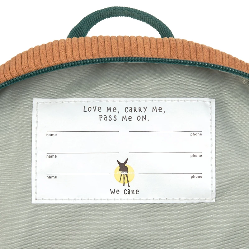 Sac À Dos Velours  - Little Gang Smile caramel