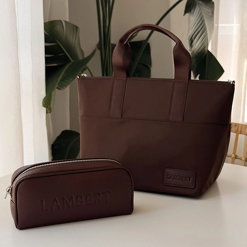 The Hollie 2-in-1 Recycled Nylon Lunch Box - Chocolate