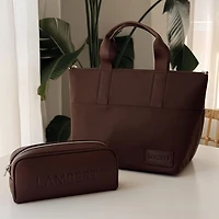 The Hollie 2-in-1 Recycled Nylon Lunch Box - Chocolate