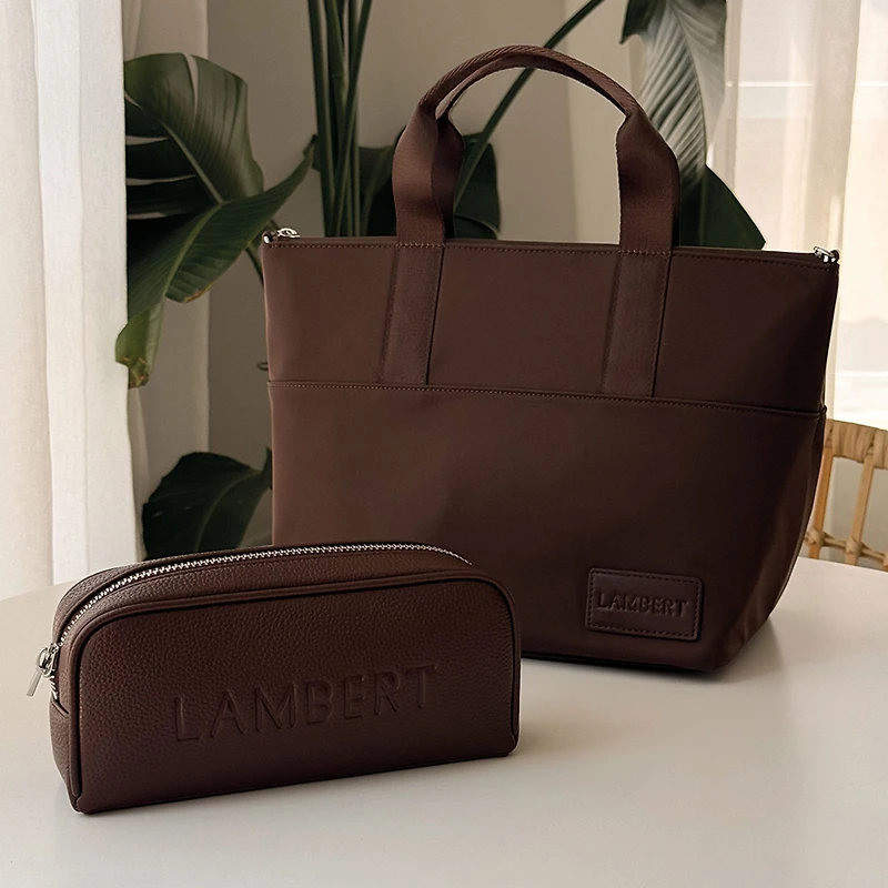 The Hollie 2-in-1 Recycled Nylon Lunch Box - Chocolate