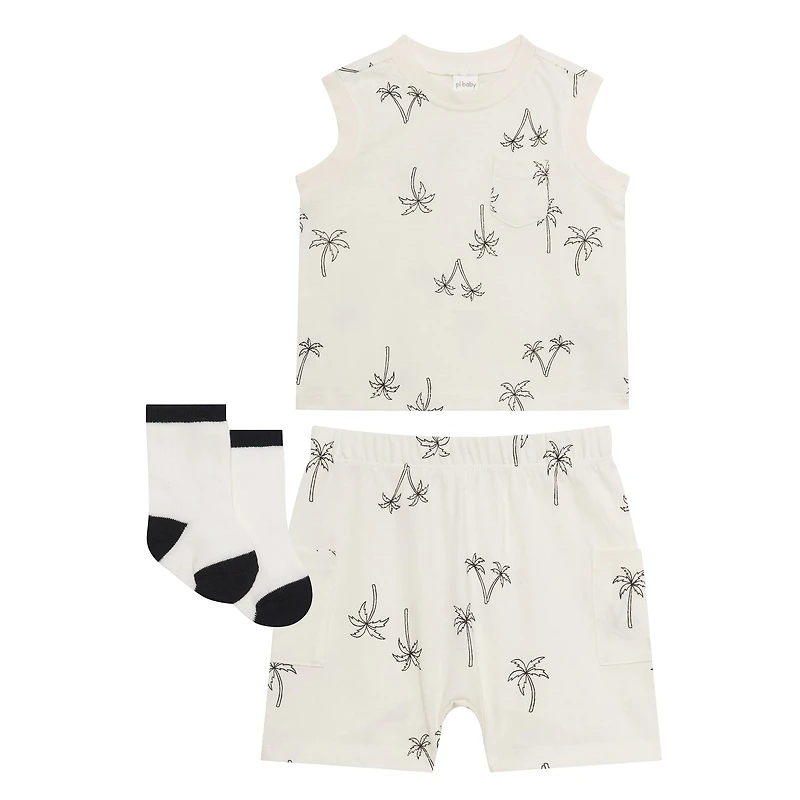 Palm Tree Short Set 3-24m