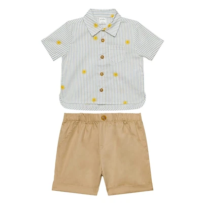 Striped Shirt Short Set 2-4y