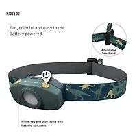 Lampe Frontale Kidled2 - Dinosaur Vert