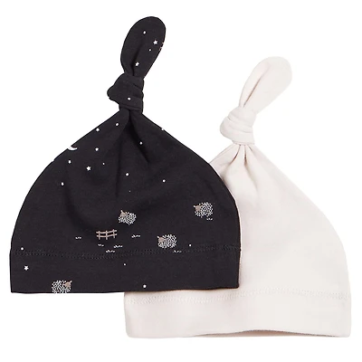 Ensemble de 2 Bonnets Moutons 0-3mois