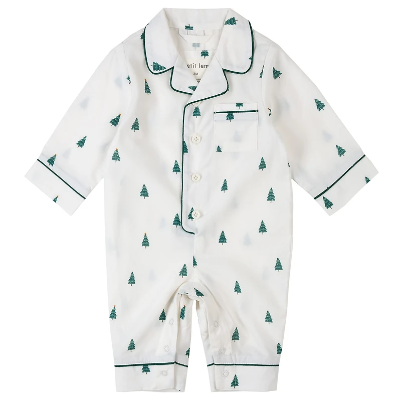 Trees Flannel Pajamas 3-24m