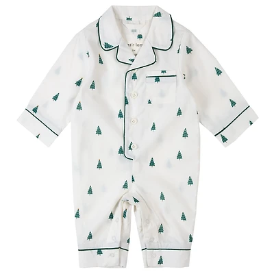 Trees Flannel Pajamas 3-24m