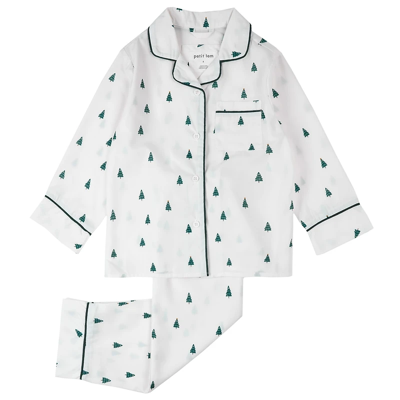 Pine Tree Flannel Pajamas 2-7