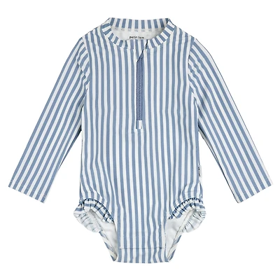 Striped Ls Swimsuit 2-6