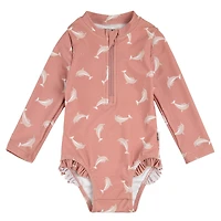 Dolphins Ls Swimsuit 0-24m