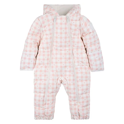 Plaid 1pc Snowsuit 12-24m