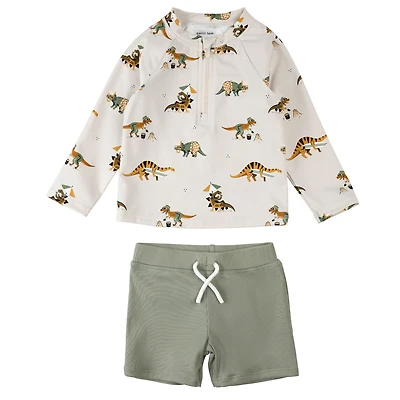 Dinos 2 Piece Long Sleeve Swimsuit 6-24m