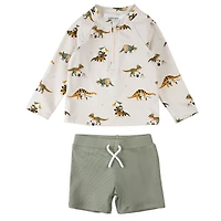 Dinos 2 Piece Long Sleeve Swimsuit 6-24m