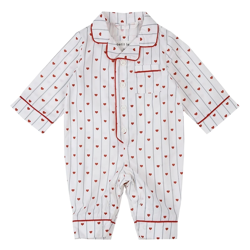 Hearts Pajamas 3-24m