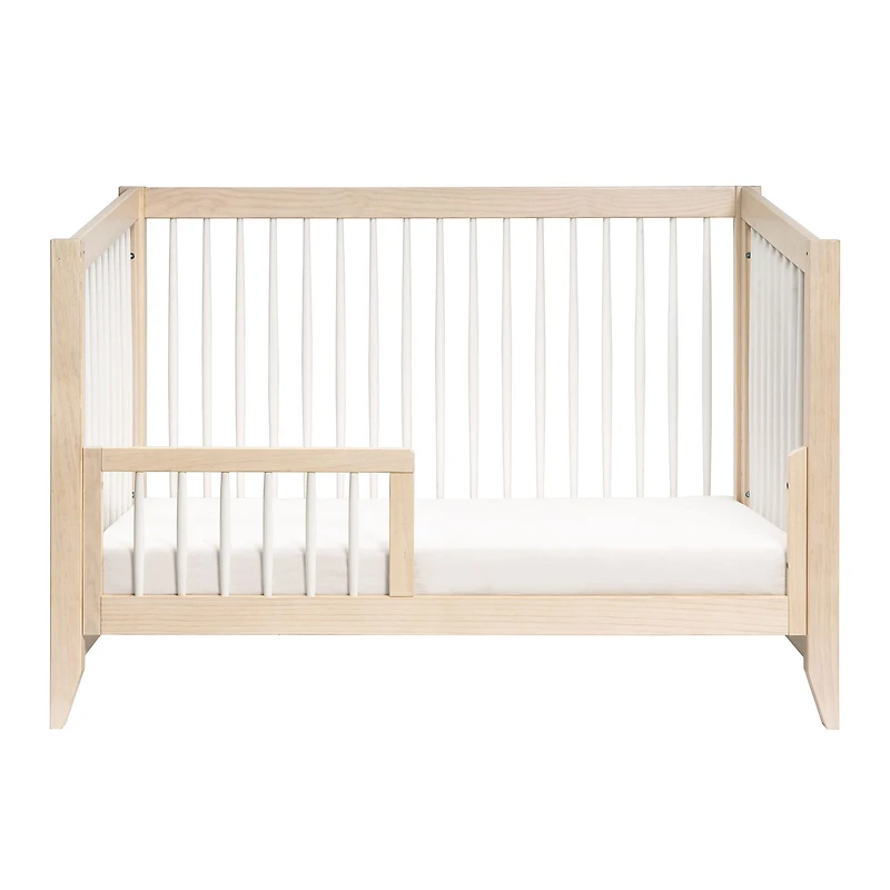 Sprout 4-in-1 Convertible Crib withToddler Bed Conversion Kit - White / Natural