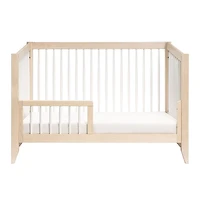 Sprout 4-in-1 Convertible Crib withToddler Bed Conversion Kit - White / Natural